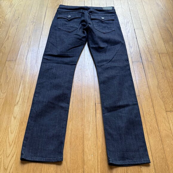 True Religion Men's 31 X 34 Geno Relaxed Slim Fit Dark Wash Denim Jeans - Picture 13 of 16